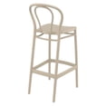 thumbnail image 2 of Compamia Victor Tabouret de Bar Contemporain en Résine pour Intérieur et Extérieur - Ensemble de 1, Taupe, 2 of 5