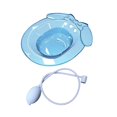 thumbnail image 4 of Esquirla Sitz Bath Multipurpose Sturdy Anti Overflow Soak Pan for Bathroom Dorm Hotel Blue with Flusher, 4 of 8