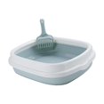 thumbnail image 2 of DOLITY Anti ing Cat Litter Box with Surrounded Top Cover Tray Sand Box Detachable Blue Large, 2 of 9