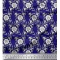 thumbnail image 1 of Soimoi Velvet Fabric Floral Block Print Fabric by The Yard 58 Inch Wide, 1 of 3