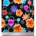 thumbnail image 1 of Soimoi polyester Crepe Fabric Artistic Floral Fabric Prints By Yard 52 Inch Wide, 1 of 3