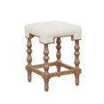 thumbnail image 1 of Riverbay Furniture Elm Wood Beige/Brown Counter Stool Backless 24" Assembled, 1 of 5