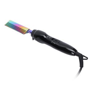 Electric Hot Comb Hair Straightening Straightener Pressing Comb for Long Short Black Hair 100-240V