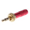 thumbnail image 1 of 3.5mm Screw Lock Stereo Jack Solder Adapter Male Plug Metal Audio Solder Adapter red, 1 of 6