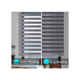 thumbnail image 2 of WYMO Zebra Blinds 61 x 72 INCH - Sheer Horizontal Blinds and Shades for Daytime and Nighttime - Light Filtering Roller Shades for Windows - Blue Grey - Manual Control Stick, 2 of 7