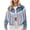 Blue, variant on Hvobtty Women's Long Sleeve Casual Denim Jacket, Women's Fashion Color Lapel Look Slimmer Sleeve Denim Coat