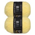 thumbnail image 1 of Unique Bargains Fil Acrylique Jaune Pâle, Lot de 2 Écheveaux de 50 g, 1 of 7