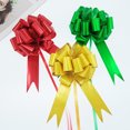 thumbnail image 3 of 30 Pieces Wedding Pull Bow Ball Shaped Celebration Knot Ribbons Flower Gifts Wrapping Packing Events New Year Christmas Matte rose red, 3 of 9