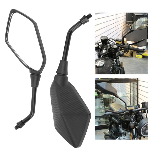 Motorcycle Rearview Mirror, Fydun 2pcs 22mm Universal Handlebar Mirror Side View Mirror For Motorcycles, Electrocar, Mountain Bike, Scooter, ATV