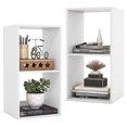thumbnail image 1 of Gymax 2-Cube Bookshelf Modern Vertical Bookcase w/ Back Guardrail & Anti-tipping Kits, 1 of 10