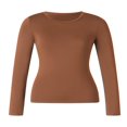 thumbnail image 1 of Blouse Mode Urbaine à Manches Longues Unie pour Femmes, 1 of 6
