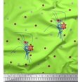 thumbnail image 1 of Soimoi Poly Georgette Fabric Leaves & Lily Floral Print Sewing Fabric Yard 52 Inch Wide, 1 of 6