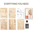 thumbnail image 3 of ROKR 308 Pieces 3D Wooden Puzzle Train Model Kits for Gift, 3 of 6