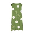 thumbnail image 5 of PMVFHDE Tenue d'Été pour Filles Mode Filles Mignonne Printemps et Été Imprimée Col Rond Sans Manches Robe Décontractée (3),Vert,8-9, 5 of 5