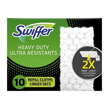 Recharges de linges secs attrape-cheveux Ultra résistantes Swiffer avec fibres pelucheuses 3D, non parfumés, 10 unités