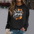 thumbnail image 1 of Babysbule Clearance Womens Letter Tops Ladies Fall Print Loose Long Sleeve Round Neck Pullover Top T-Shirt Top, 1 of 5
