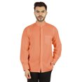 thumbnail image 1 of Bestman Solid Button-Down Shirt For Mens Chinese Collar Front Placket Formal Shirts, 1 of 7