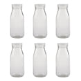 thumbnail image 1 of 6Pcs 250ML Heat Resistant Milk Glass Bottles with Plastic Lid Yogurt Bottles, 1 of 9