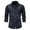 Navy, variant on AherBiu Men's Long Sleeve Denim Shirts Button down Lapel Slim Fitted Jean Shirt Casual Retro Motorcycle Work Shirts