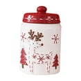 thumbnail image 2 of Tnarru Ceramic Cookie Jar Snack Canister Tea Jar Storage Canister Coffee Container Kitchen Canister Tea Canister for Nuts Loose Tea 12.2cmx12.3cmx19.2cm, 2 of 8