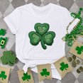 thumbnail image 1 of Chandail de la Saint-Patrick pour Femme, Col Rond Décontracté, Manches Courtes, T-shirt Imprimé Arbre de Noël, Haut, Chandails de la Saint-Patrick pour Femmes, 1 of 4