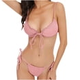 thumbnail image 1 of Birdeem Ensembles de Bikinis à Bretelles Larges Décontractés Mode Couleur Unie pour Femmes, 1 of 6