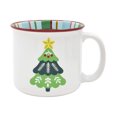 thumbnail image 2 of Holiday Time Stoneware Green Christmas Tree Red Rim Plaid Mug, 15 oz, Festive Drinkware, 1 Count, 2 of 6