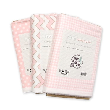 FABRIC CREATIONS Bamboo-Cotton Fabric Pink, 106.7 × 182.9 cm (42 × 72 in)