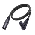thumbnail image 1 of XLR Microphone Extension Cable Adapter, 90 XLR Female to Straight XLR Male Cable with Self Locking Design, PVC 3 Pin Mic Connector for Speaker, 1 of 7