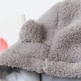 thumbnail image 4 of AherBiu Baby Girls Clothes Newborn Jumpsuits Hooded Fleece Zip up Infant Rompers Fall Winter Fuzzy Solid Color Bodysuits, 4 of 6