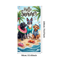 thumbnail image 3 of Bright Colors Hello Summer Dog Banner Tropical Design Beach Theme for Summer Party Outdoor Decoration Beach Events, 3 of 4