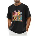 thumbnail image 5 of Plebaso T-Shirts de Pâques pour Hommes à Manches Courtes, Col Rond, T-Shirt Graphique, Hauts Imprimés, T-Shirts Décontractés d'Été pour Hommes, 5 of 5
