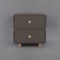 thumbnail image 1 of CBD020 - Cream Air Bedside Cabinet Nightstand with Two Storage, 1 of 4