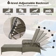 thumbnail image 4 of Gymax Patio Rattan Chaise Lounge Outdoor PE Wicker Sun Lounger w/ Adjustable Backrest Mix Gray, 4 of 10