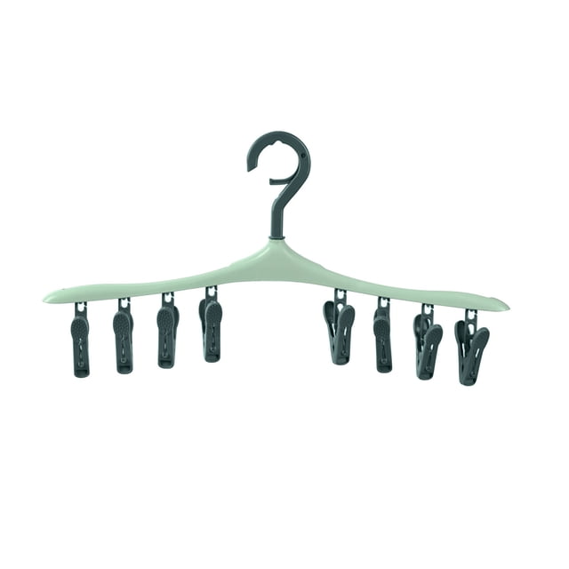 ZZkhGO Underwear Socks Clip Hanger, Multi-Function Drying Rack with Swivel Hook, Windproof Laundry Organizer for Closet Travel