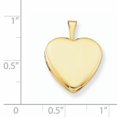 thumbnail image 3 of 1/20 Gold Filled Satin and Polished 2-Frame 15mm Heart Locket QLS102 (15mm x 15mm), 3 of 3