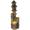 thumbnail image 1 of Outsunny Outdoor Fountain with Backyard Birdhouse Tree Trunk Design, 1 of 10