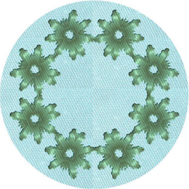 Ahgly Company Machine Washable Indoor Square Transitional Seafoam Green Area Rugs, 3' Square