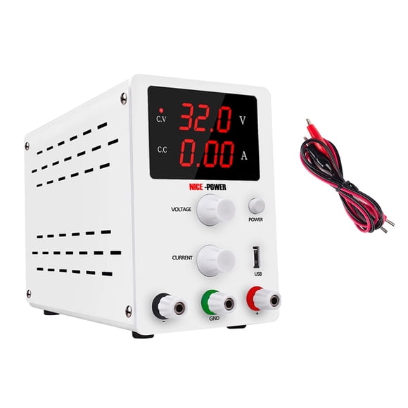 Digital Bench Regulated Switching DC USB Power Supply 30V 10A Adjustable Laboratory Bench Power Source Regulator