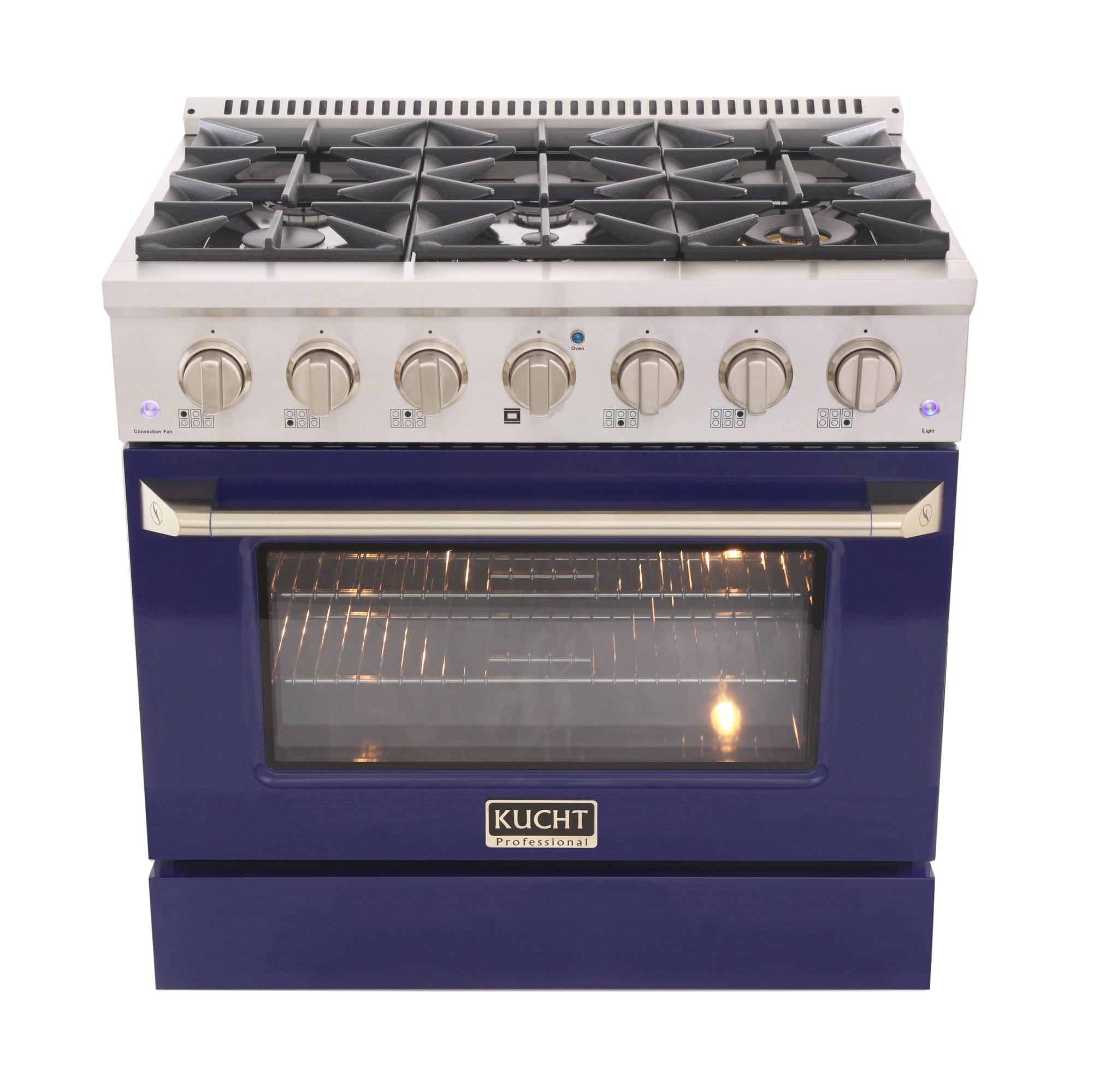 KUCHT Professional KUCHT Professional 36 in. 5.2 cu. ft. Propane Gas Range with Convection Oven and Blue Door