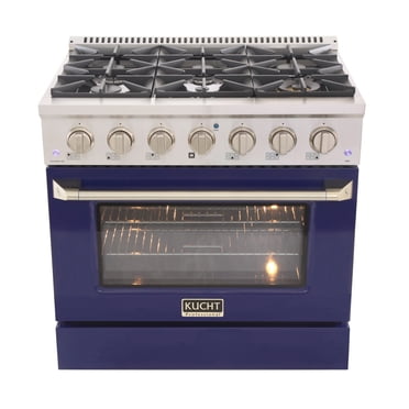 KUCHT Professional KUCHT Professional 36 in. 5.2 cu. ft. Propane Gas Range with Convection Oven and Blue Door