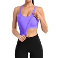 thumbnail image 3 of Charmo Women's Scoop Neck Ribbed Tank Tops Slim Straps Cropped Tops Built in Bra, 3 of 7