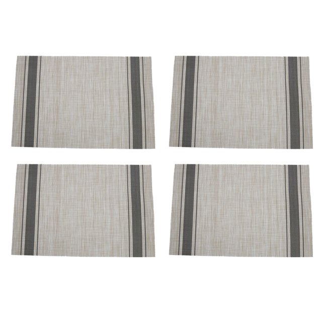4pcs Rectangular PVC Placemats For Dinning Table Mat Hot Pad Home Kitchen Accessories For Dishes Placemat Table Place Mat