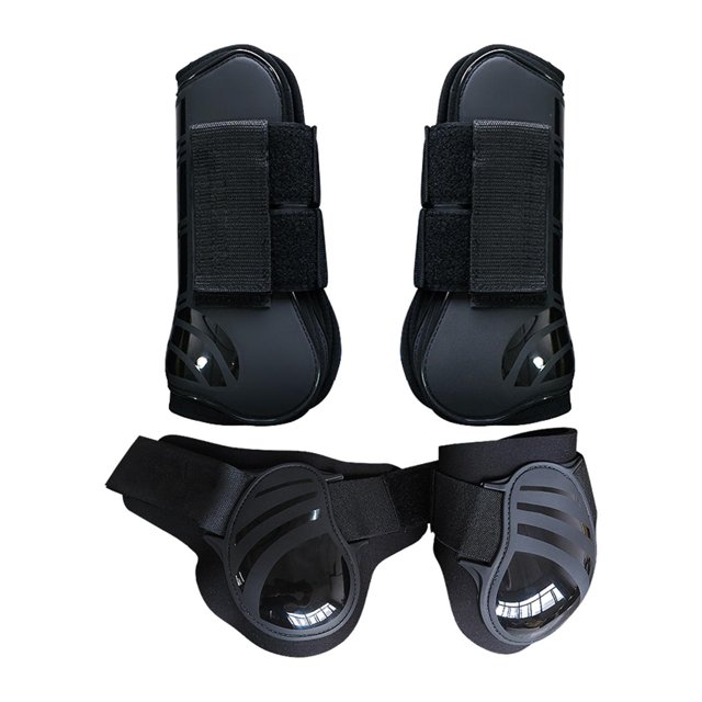 jinwen Horse Tendon Fetlock Boots (Set Of 4)Horse Jumping Leg Protection for Riding Black M