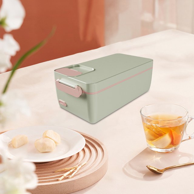 LSLJS Boîte à Riz Chaude Rechargeable Bento en Acier Inoxydable avec Récipient Intérieur Détachable pour Camping Extérieur, Boîte à Lunch Isolée, Boîtes à Lunch Chauffantes, Cadeaux pour Femmes/hommes