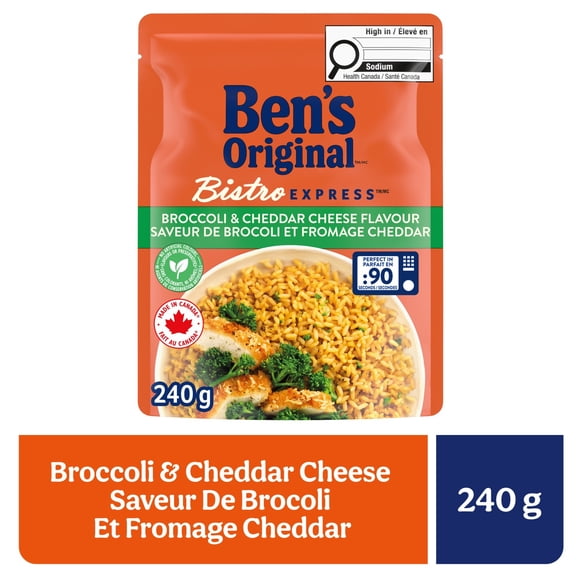 BEN'S ORIGINAL BISTRO EXPRESS Broccoli & Cheddar Rice Side Dish, 240g Pouch