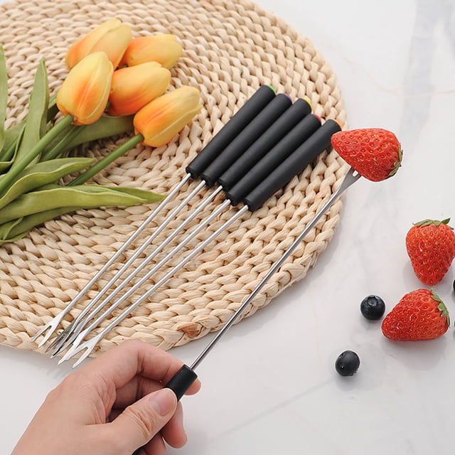 LSLJS 6 Packages Of 9 Inch Long Metal Grill for Barbecue, Retractable Grill Forks, Hot Dogs With Fire Sticks, Camping, Campfires, Home Accessories