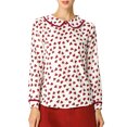 thumbnail image 2 of INSPIRE CHIC Blouse Douce à Manches Longues pour Femmes, Mignonne, à Volants, Col Peter Pan, 2 of 6