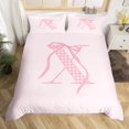 thumbnail image 2 of Erosebridal Housse de Couette Princesse avec Nœud Simple, Literie Buffalo Rose Taille Simple, Déco Lettre Initiale X, Réversible 2 Pcs, 2 of 7