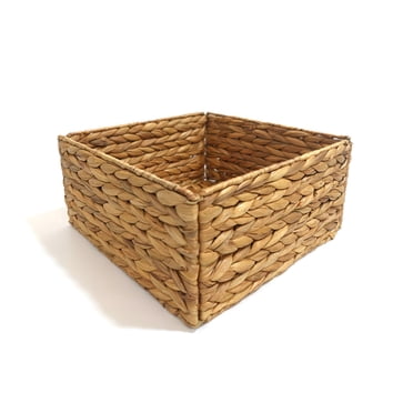 Hometrends Panier de rangement en jacinthe d’eau tissée pliable